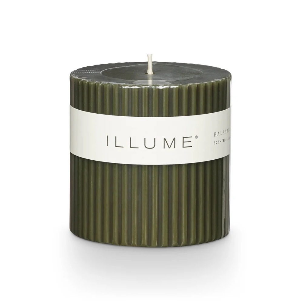 Illume llume Balsam & Cedar Small Fragranced Pillar Candle
